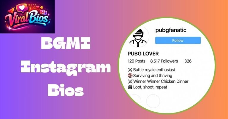 bgmi instagram bios