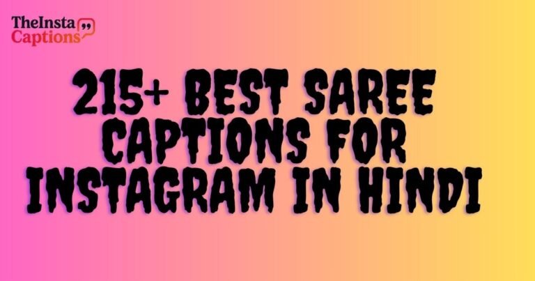 Saree Captions For Instagram In Hindi